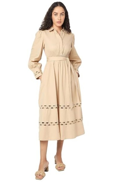 Women Cotton Midi Dress