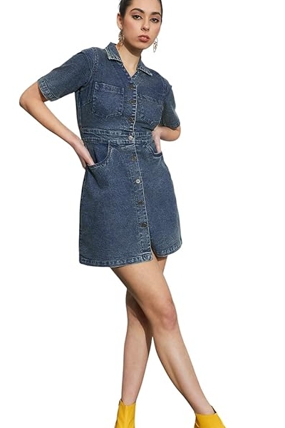 Women Denim Mini Dress