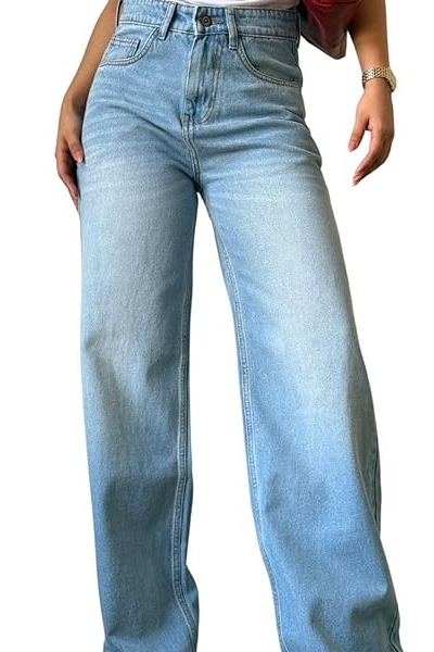 Women Wide Leg Denim Jeans
